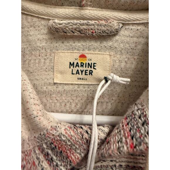 Marine Layer NWT Moonstone Long Sleeve Shirt Beach Hoodie Knit Men’s Small - Picture 5 of 9